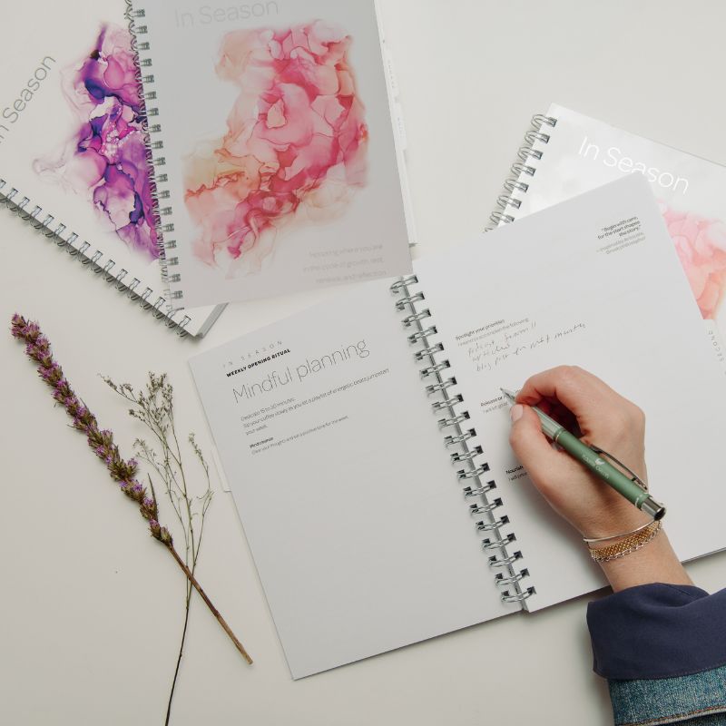 In Season Three Month Planner-Meets-Journal: Journey